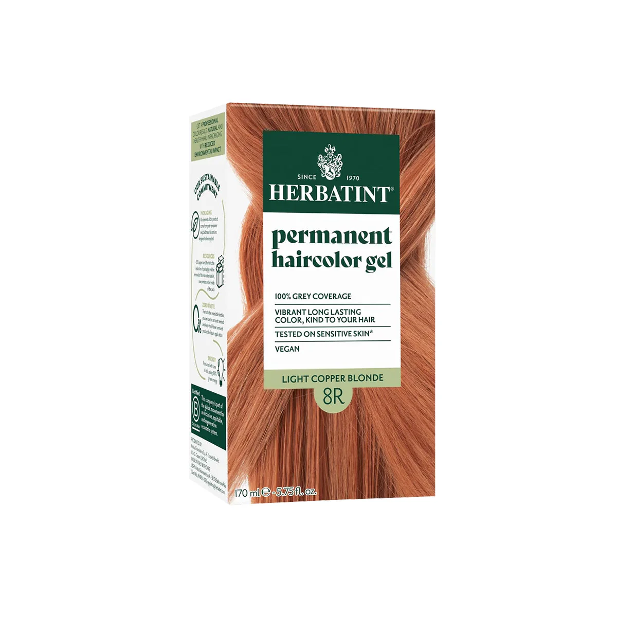 8R Light Copper Blonde Hajfesték - 170ml