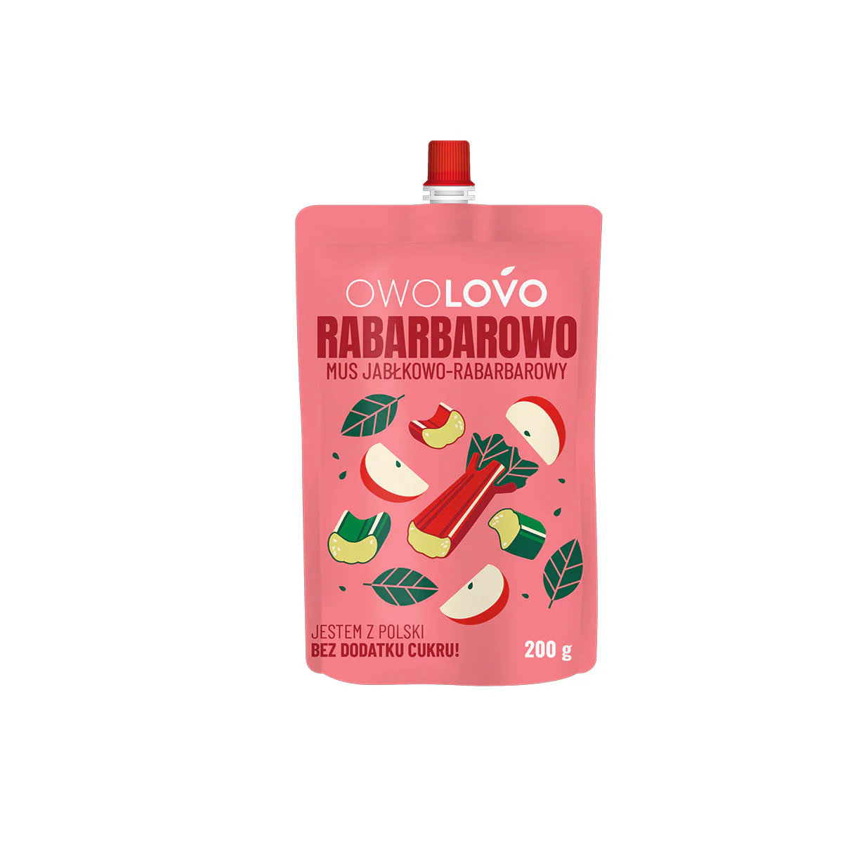 Alma-rebarbara gyümölcspüré  - 200g