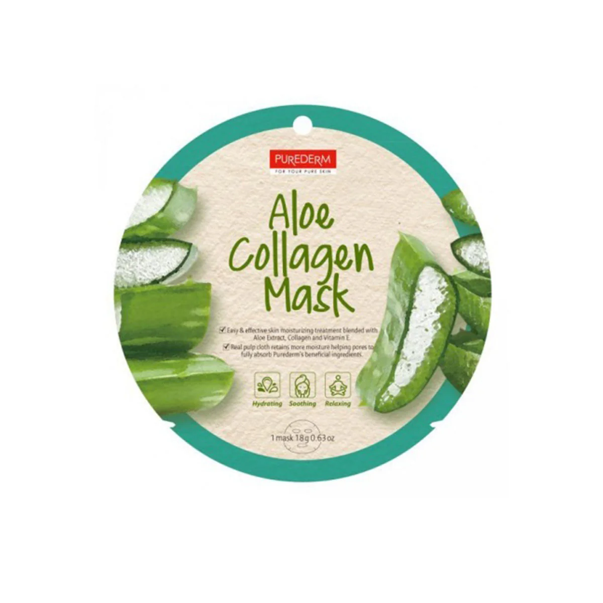 Aloe Vera kollagénes fátyolmaszk - 1db