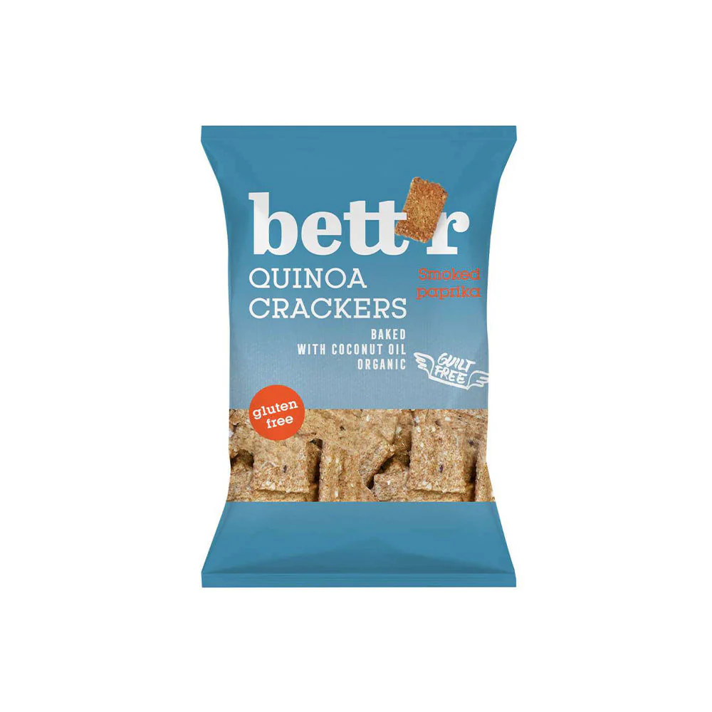 Quinoa kréker füstölt paprikával - bio - 100g