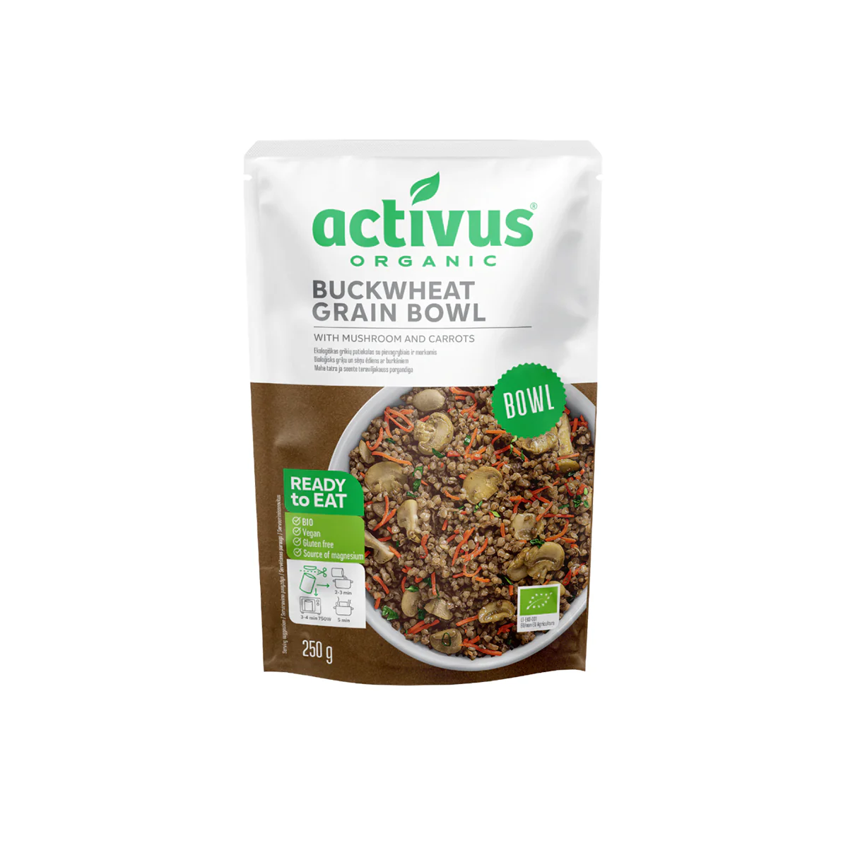 Bio hajdina és gomba gabona tál répával - bio - 250g