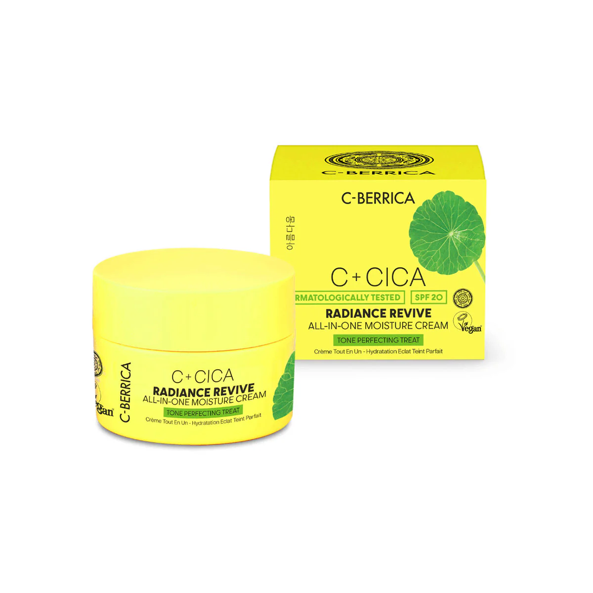 C-Berrica C + CICA Ragyogásfokozó, hidratáló arckrém centellával és homoktövissel SPF20 - 50ml
