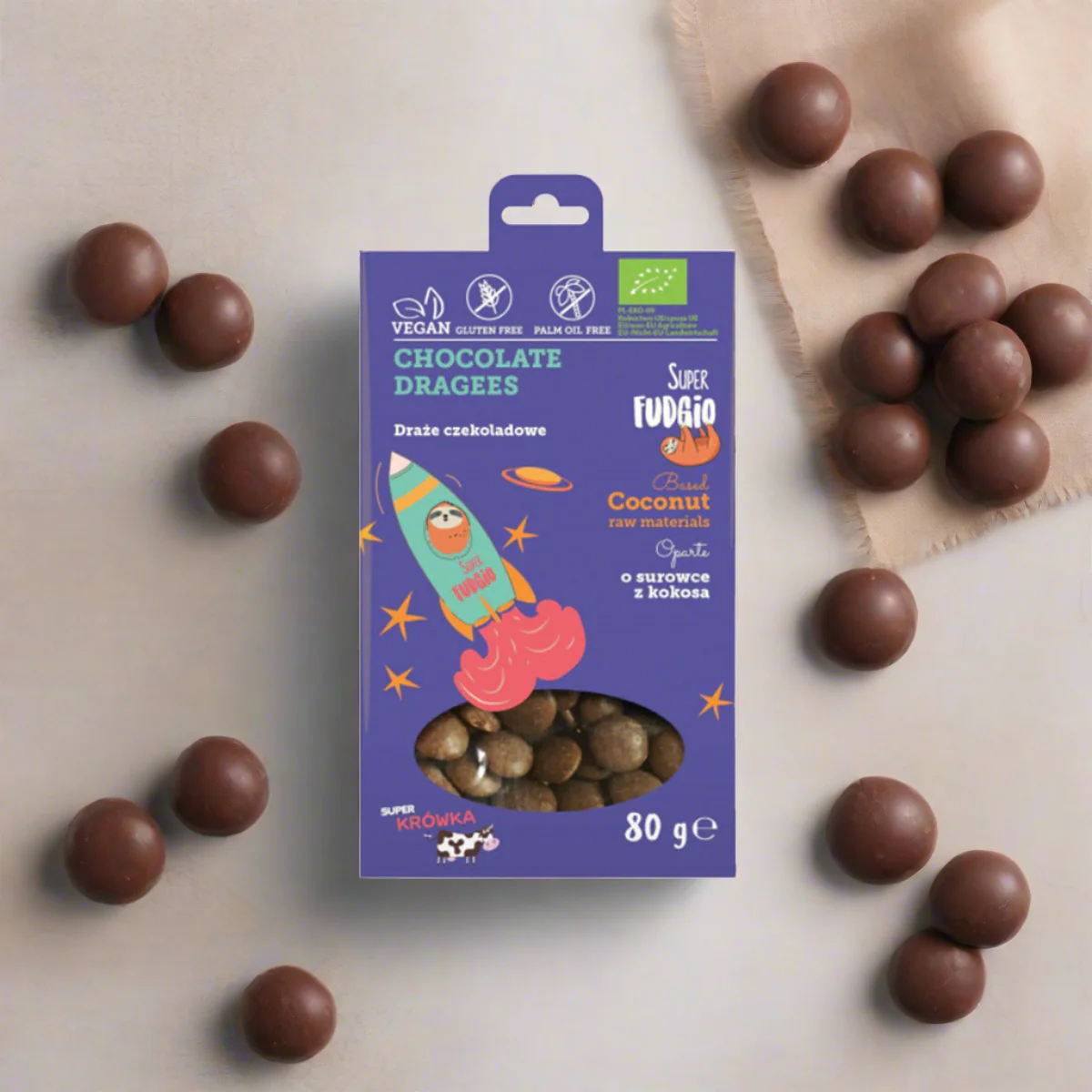 Csokoládé drazsé - bio - 80g - Image 2