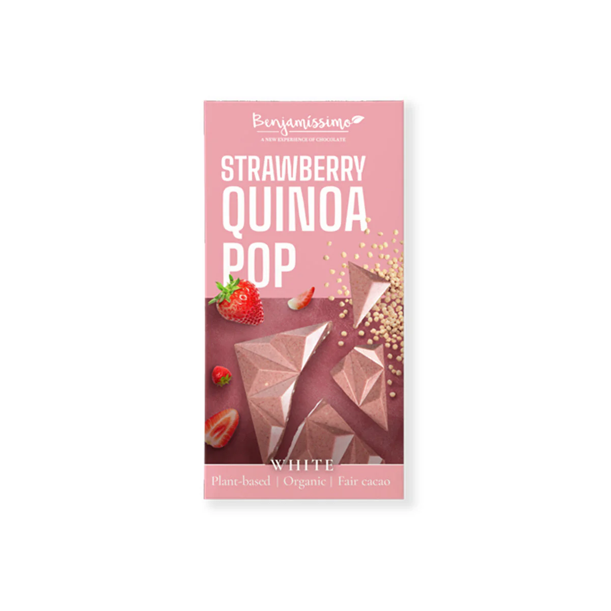 Eper és Quinoa fehér csokoládé vegán - bio - 60g