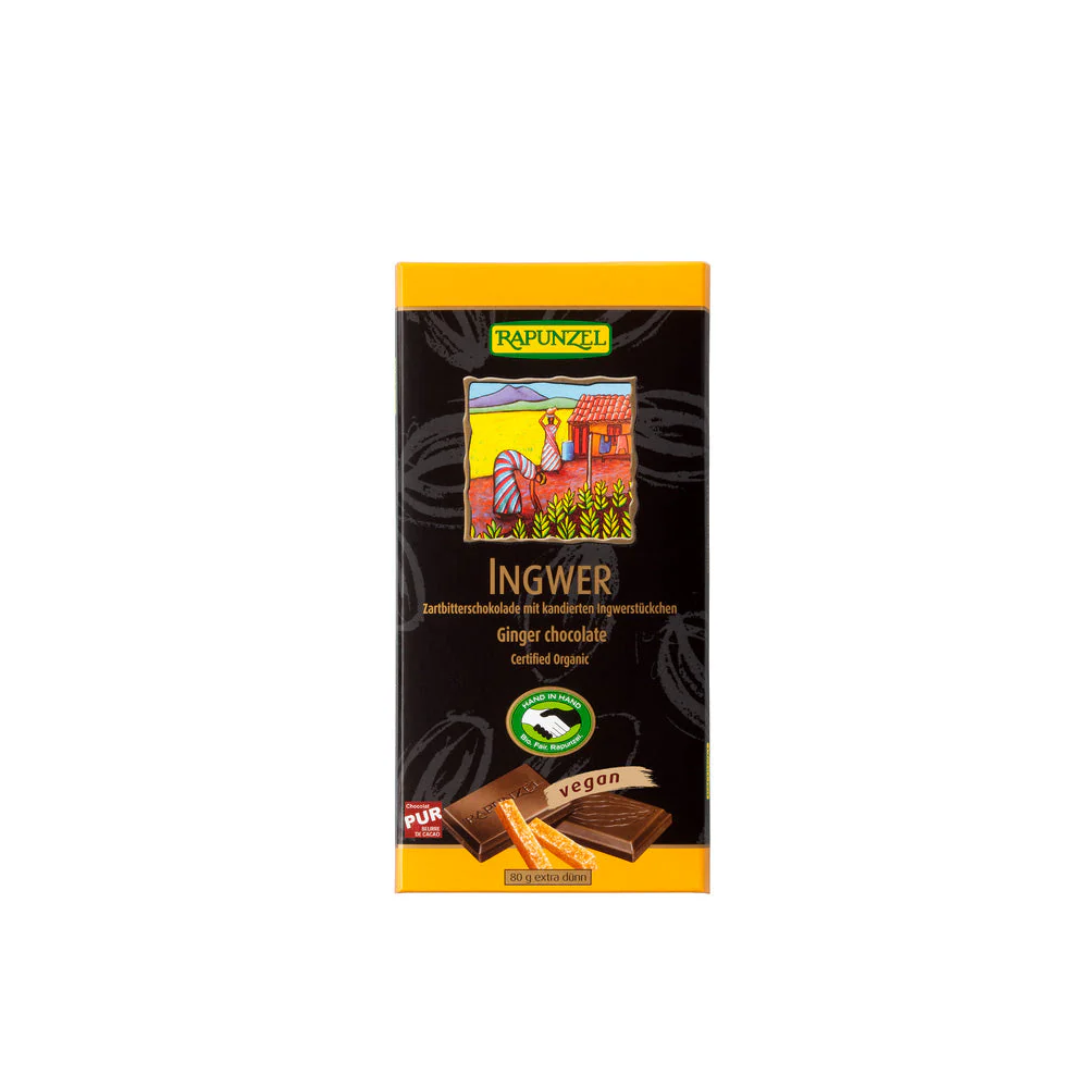 Félédes gyömbéres csokoládé - bio - 80g