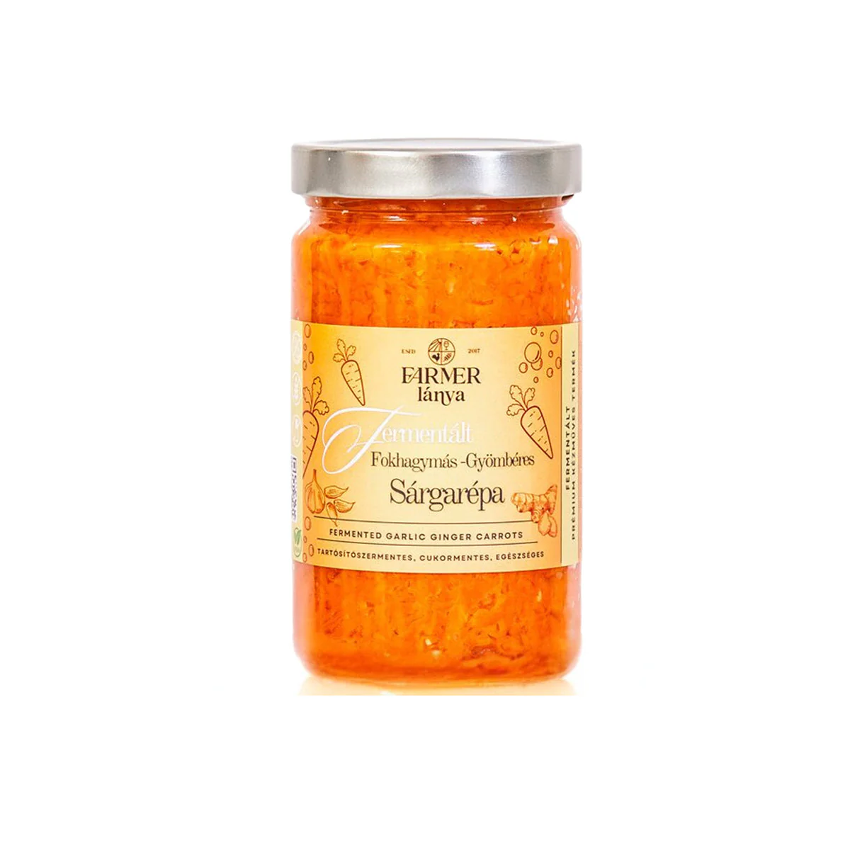 Fermentált Fokhagymás Gyömbéres Sárgarépa - 720ml
