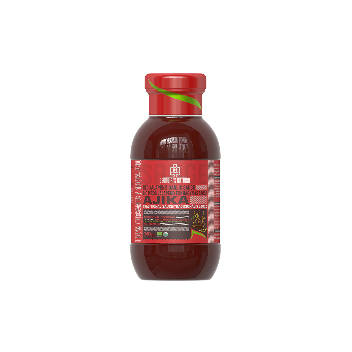 GN Bio Piros Jalapeno Fokhagyma Szósz - 340g