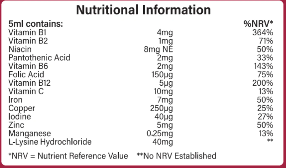 Vas,B-vitaminokkal, ásványi anyagokkal és C-vitaminnal szirup - 250ml - Image 4