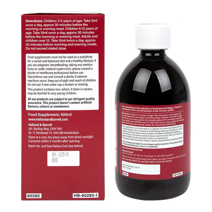 Vas,B-vitaminokkal, ásványi anyagokkal és C-vitaminnal szirup - 500ml - Image 3