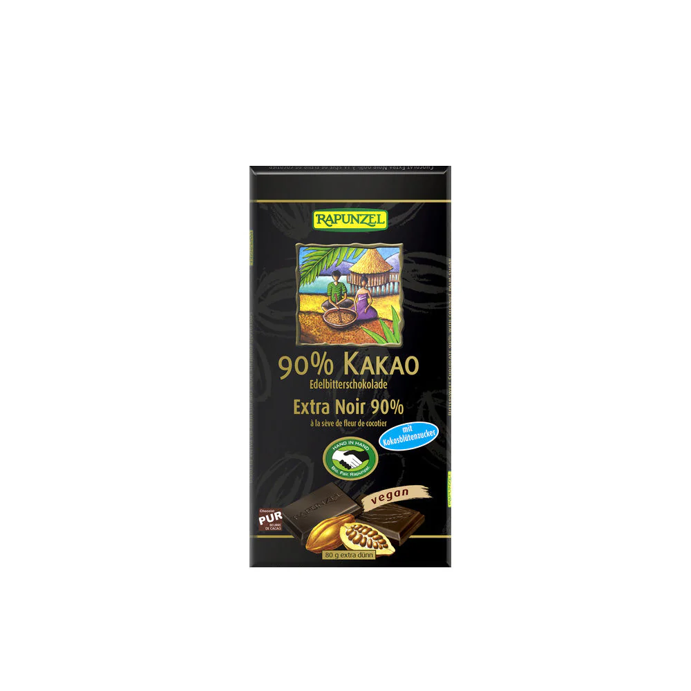 Keserűcsokoládé 90% - bio - 80g