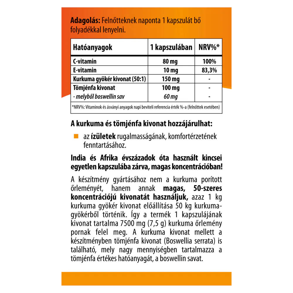 Kurkuma kivonat 7500 kapszula - 60db - Image 2