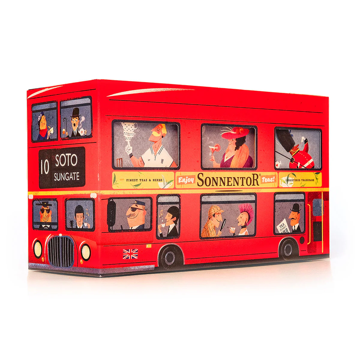 London Busz díszdobozban fekete tea - bio - 84g