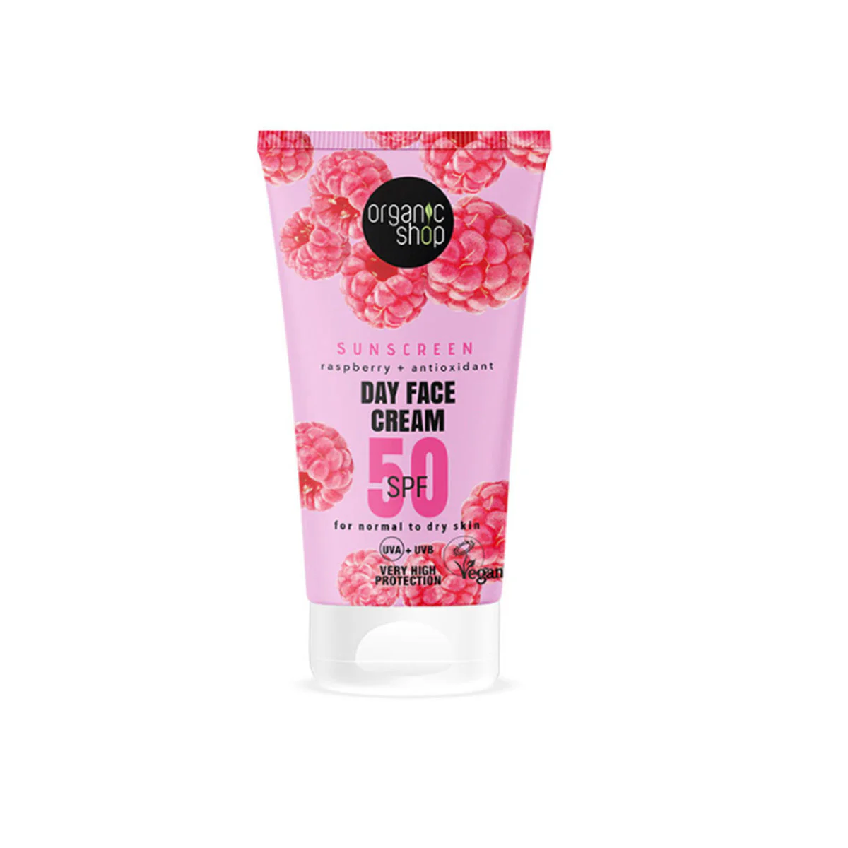 Málnával és antioxidánsokkal SPF50 (normál és száraz bőrre) fényvédő nappali arckrém - 50ml