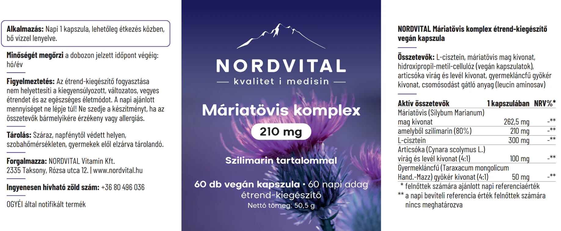 Máriatövis komplex 210mg kapszula - 60db - Image 3