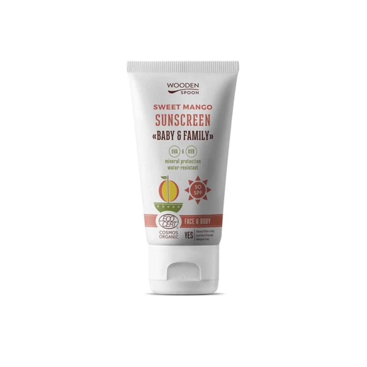 Naptej és testápoló mangóval SPF50 - bio - 150ml