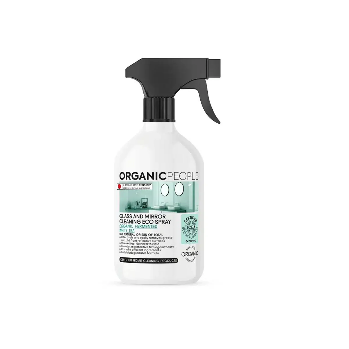 Öko Ablak- és tükörtisztító spray bio fermentált fehér teával - 500ml