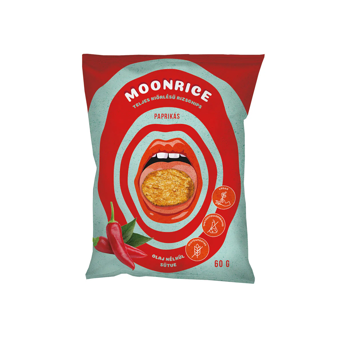 Paprikás ízű rizs chips - 60g