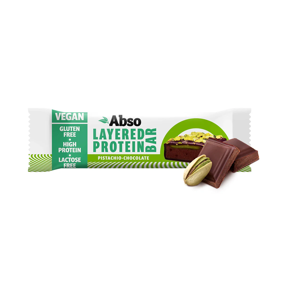Pisztácia - csokoládé vegán protein szelet - 50g