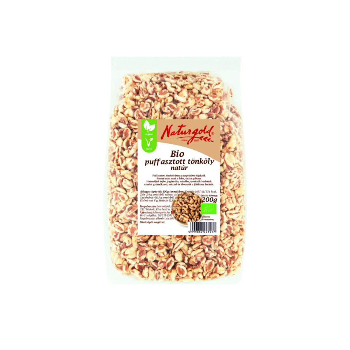 Puffasztott Tönköly Natúr - bio - 200g