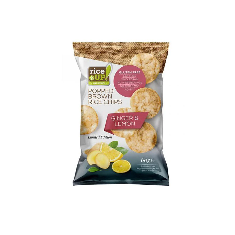 Barnarizs chips - gyömbér + citrom - 60g