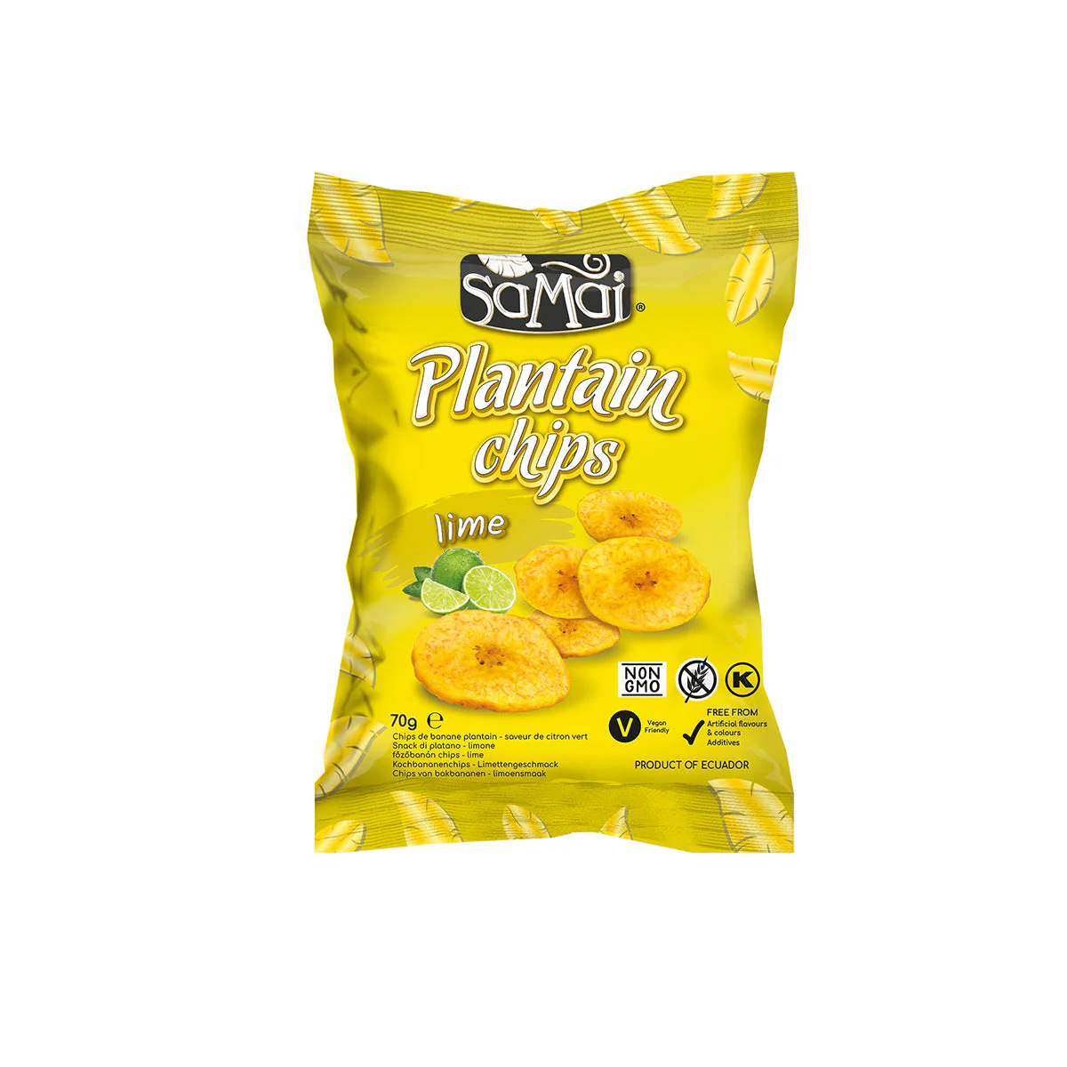 Samai Plantain Chips Lime 70g