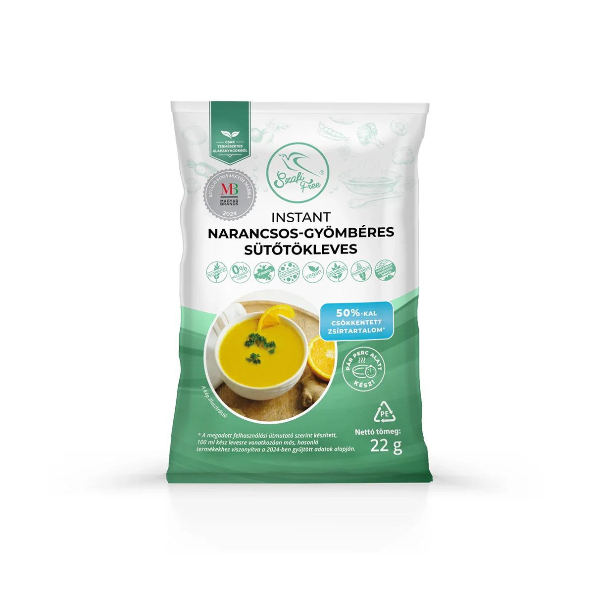 Szafi Free Instant narancsos-gyömbéres sütőtökleves - gluténmentes - 22g