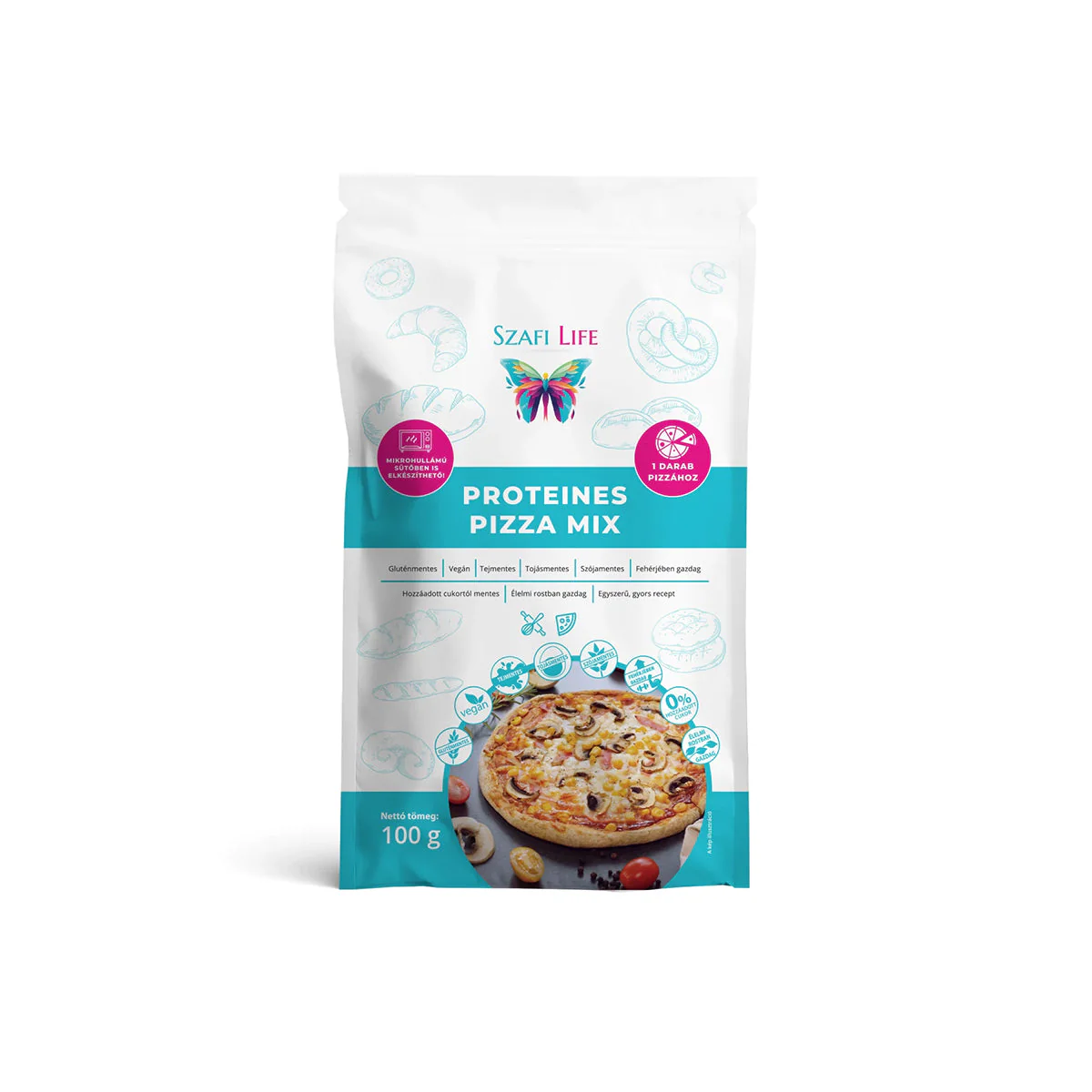 Szafi Life Proteines Pizza MIX  - gluténmentes - 100g