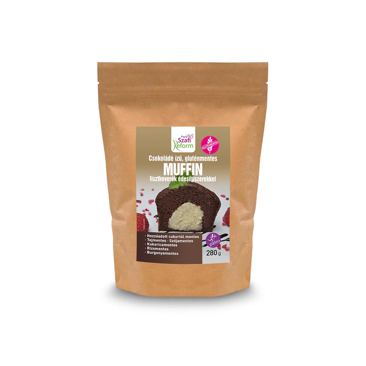 Szafi Reform csokoládé ízű muffin lisztkeverék édesítőszerrel - gluténmentes - 280g