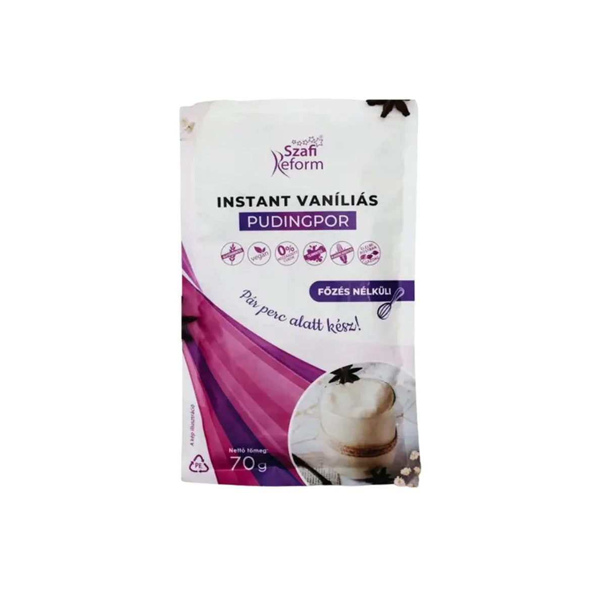 Szafi Reform Instant vaníliás pudingpor - gluténmentes - 70g