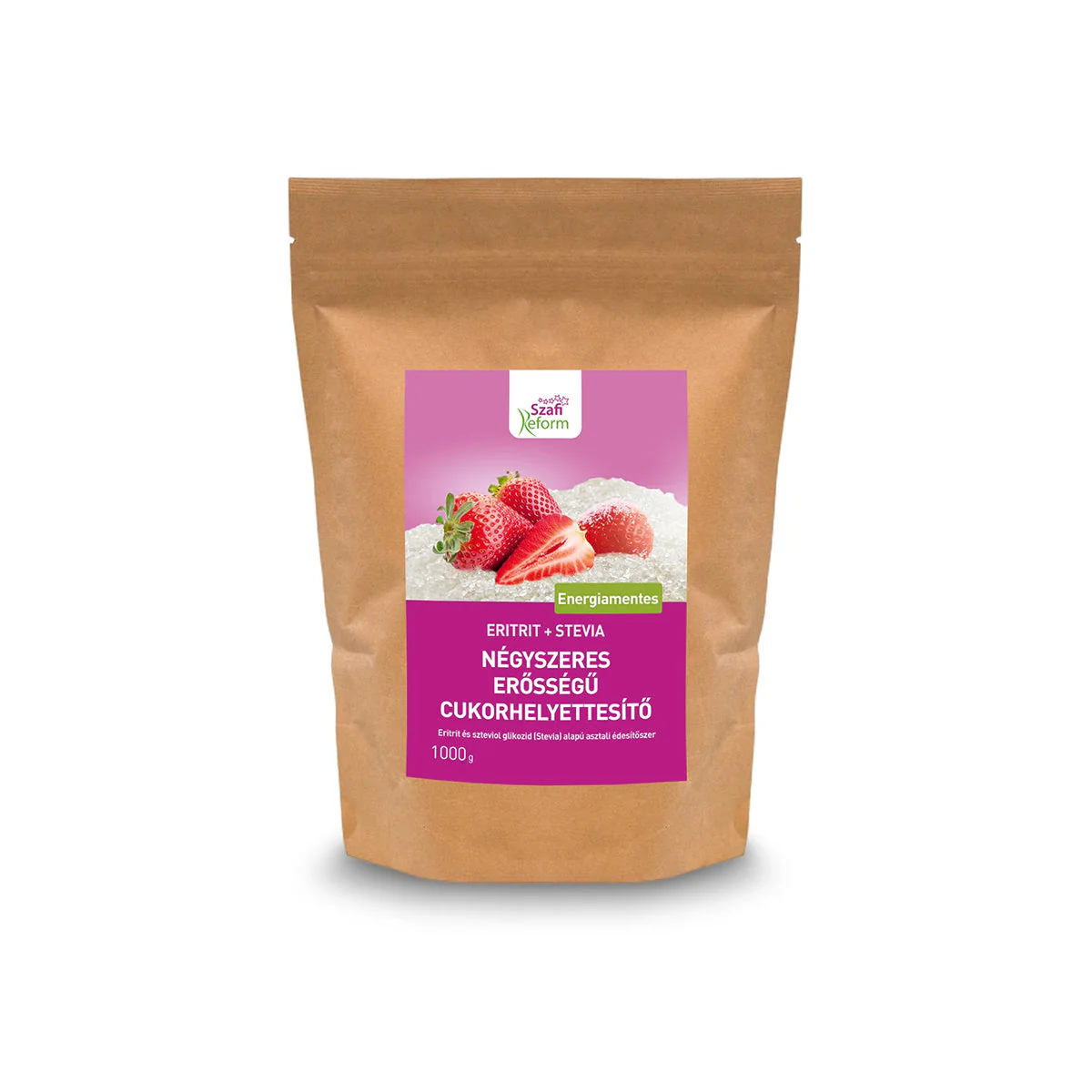 Szafi Reform paleo négyszeres erősségű cukorhelyettesítő eritrit+stevia - gluténmentes 500g