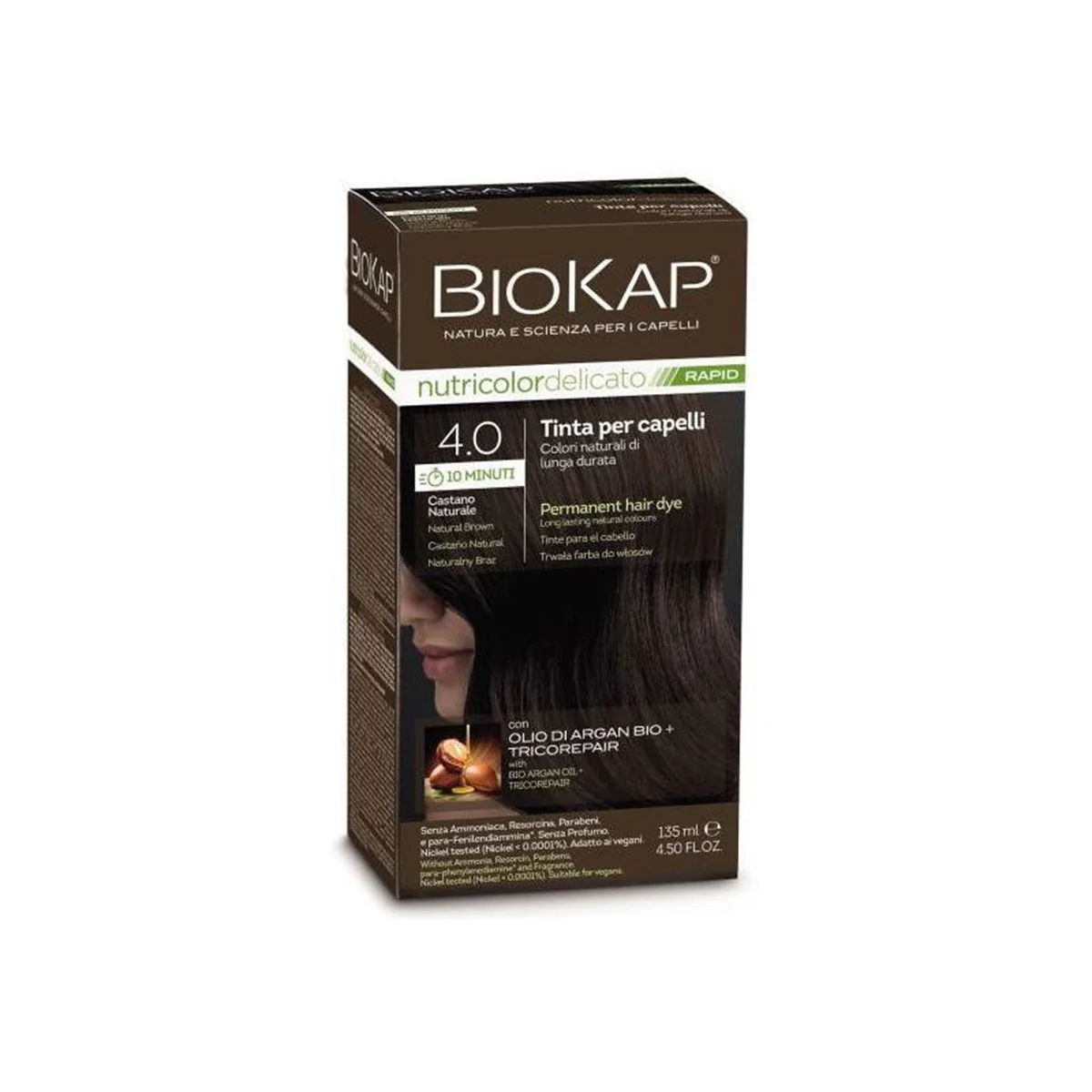Tartós hajfesték Nr 4.0 Natural Brown - 135ml