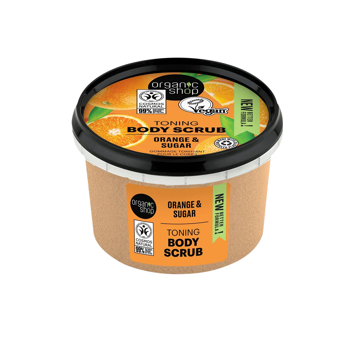 Tonizáló testradír naranccsal és cukorral - 250ml